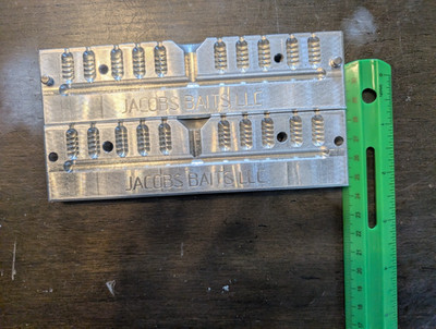 Jacobs Bait Soft Plastic Injection Mold ''Super Maggot'' 5/8 10 cavity