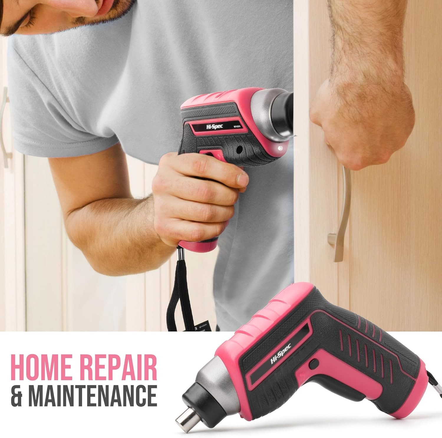 Hi-Spec 35-Piece Tool Kit with 3.6V USB Small Electric 35 Pieces, Pink 