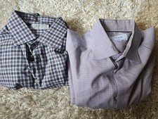 READ Eton Dress Shirt Bundle Lot Slim 16.5 16 1/2 42 Check Red White Blue Navy