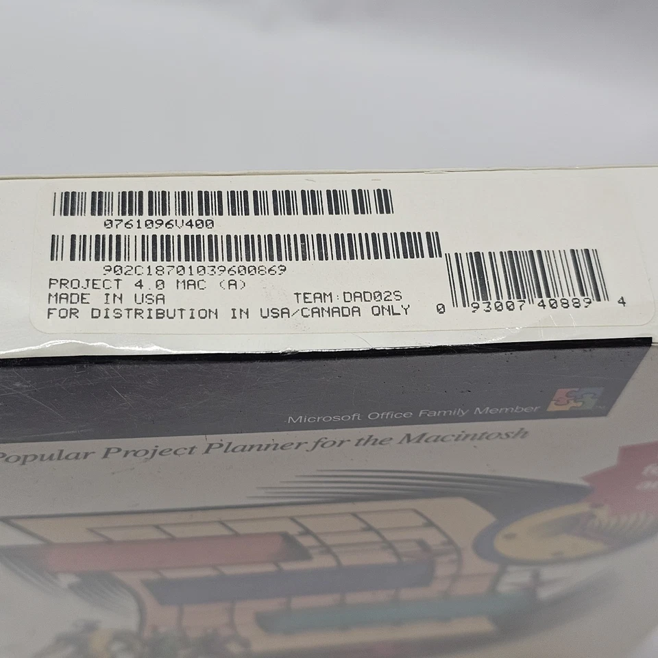 Microsoft Project 4.0 - Mac Edition Vintage Software BRAND NEW OLD STOCK SEALED - Image 2 of 3