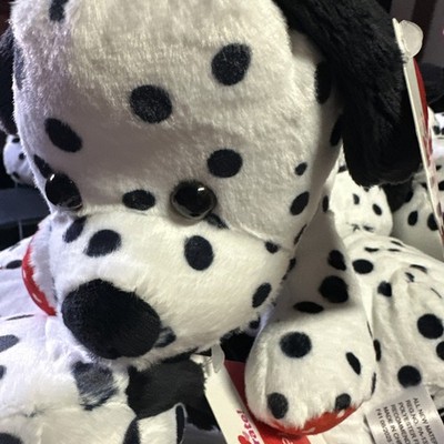 NWT Way to Celebrate Dalmatian Plush Animal Toy Black White Red Paws Hearts