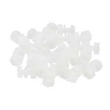 M3x6mm White Nylon Bolts Plastic Nuts Full Thread Head Screws, 24 Sets