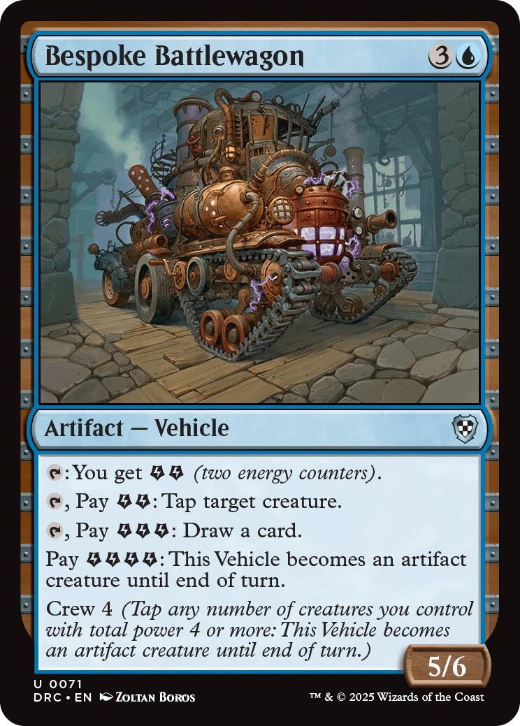 Bespoke Battlewagon Magic The Gathering Commander: Aetherdrift - 71 NM