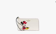 Disney X Kate Spade New York Minnie Medium L-zip Wristlet / New with Tag