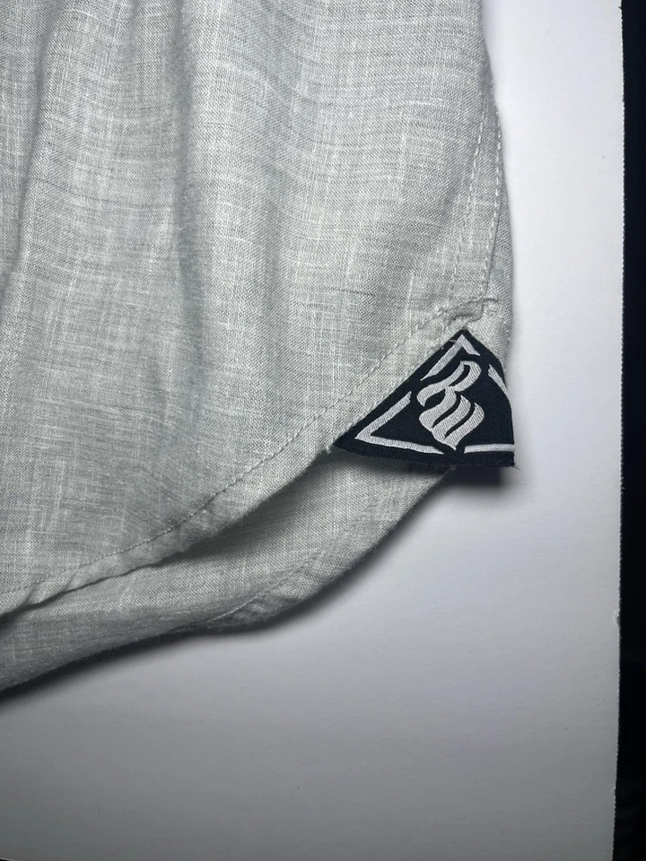 Camisa abotonada vintage de manga corta Rocawear para hombre 5XL Y2K Foto 3 de 4