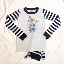 Hanna Andersson white navy Frozen Olaf pajamas size 130 or US 8