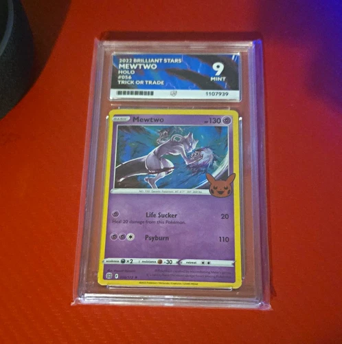 Pokémon Company Mewtwo 056/172 Trick or Trade Holo Promo ACE Graded 9