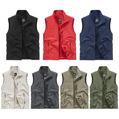 Mode Herren Weste Winddicht Ärmellose Jacke Motorrad Ourdoor Funktionale Weste - Bild 1 von 4