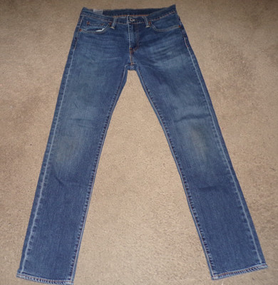 LEVI LEVIS 511 SLIM FIT STRAIGHT LEG MENS JEANS SIZE 30 X 32 RED TAB