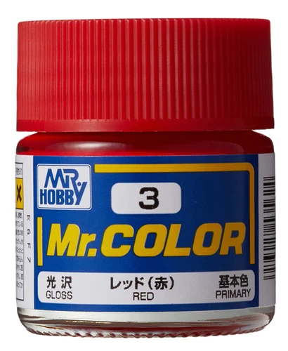 Mr. Hobby Mr. Color Lacquer Paint C3 GLOSS RED 10ML - Oil-based Paint