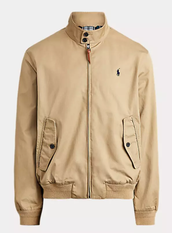 Polo Ralph Lauren Men Chino Jacket Luxury Tan Lightweight Fashion