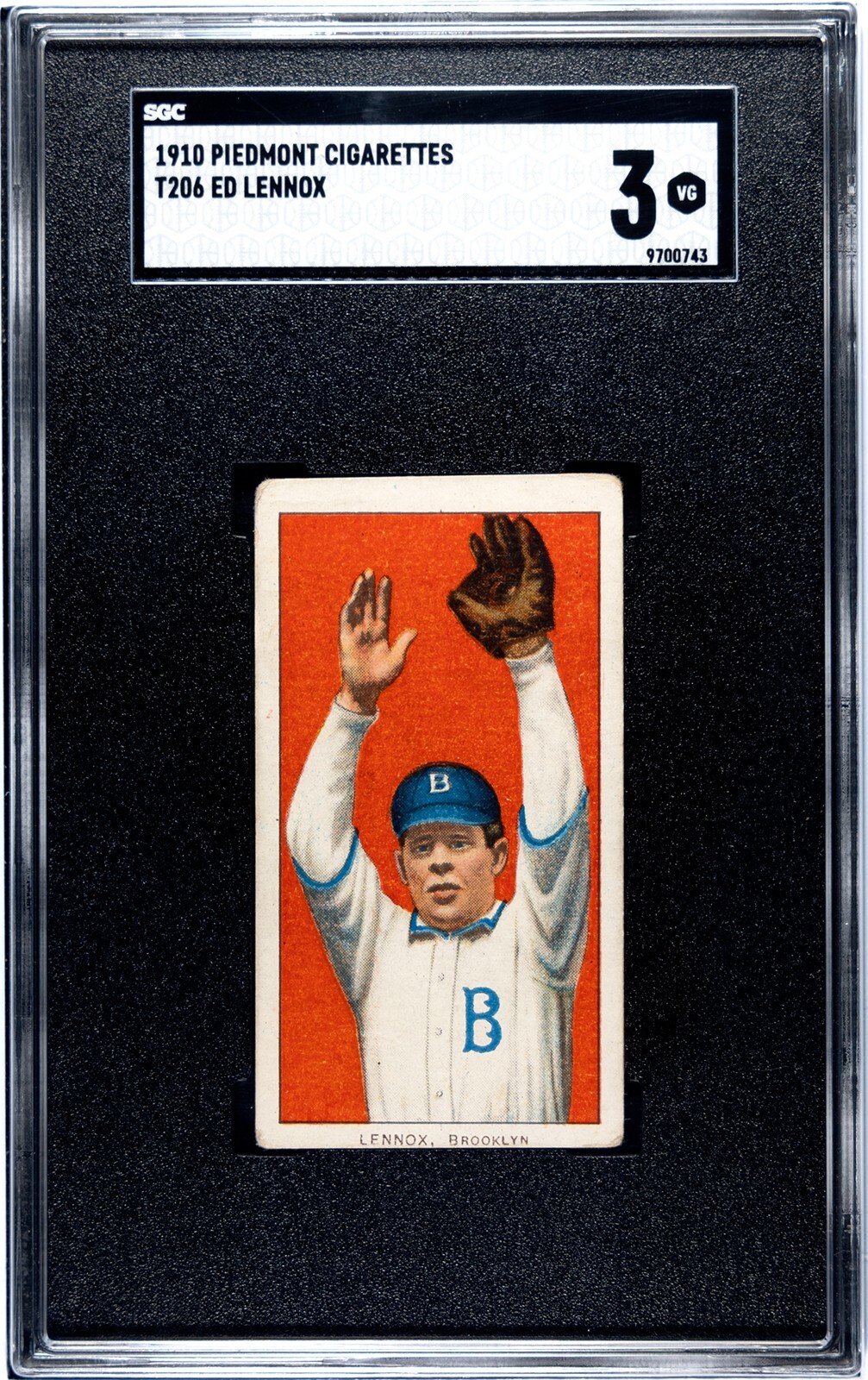 1910 T206 Ed Lennox Piedmont 350/25 SGC 3