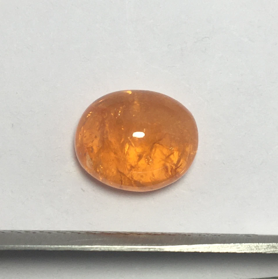 Exquisite spessartite garnet oval cabochon gemstone beautiful color 12.05 carat - Image 3 of 4