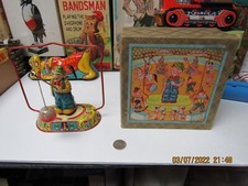 NBN Tin Clown With Ball Wind Up Near Mint Boxed US Zone Germany.