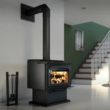 Drolet HT3000 Large Wood Burning Stove -110,000 BTU-EPA 2020 Certified 4 Options