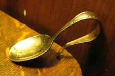 Community Oneida Silver Plate Baby Spoon - Vintage 1930's Curved Handle Infant