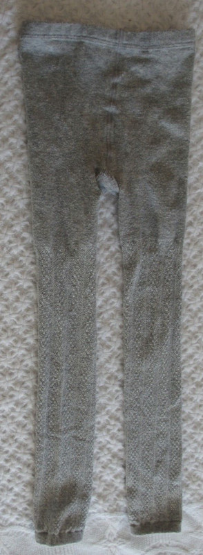Gap Kids Girls Small 6 7 Tights Footless Sparkle Simmer Gray Silver GUC