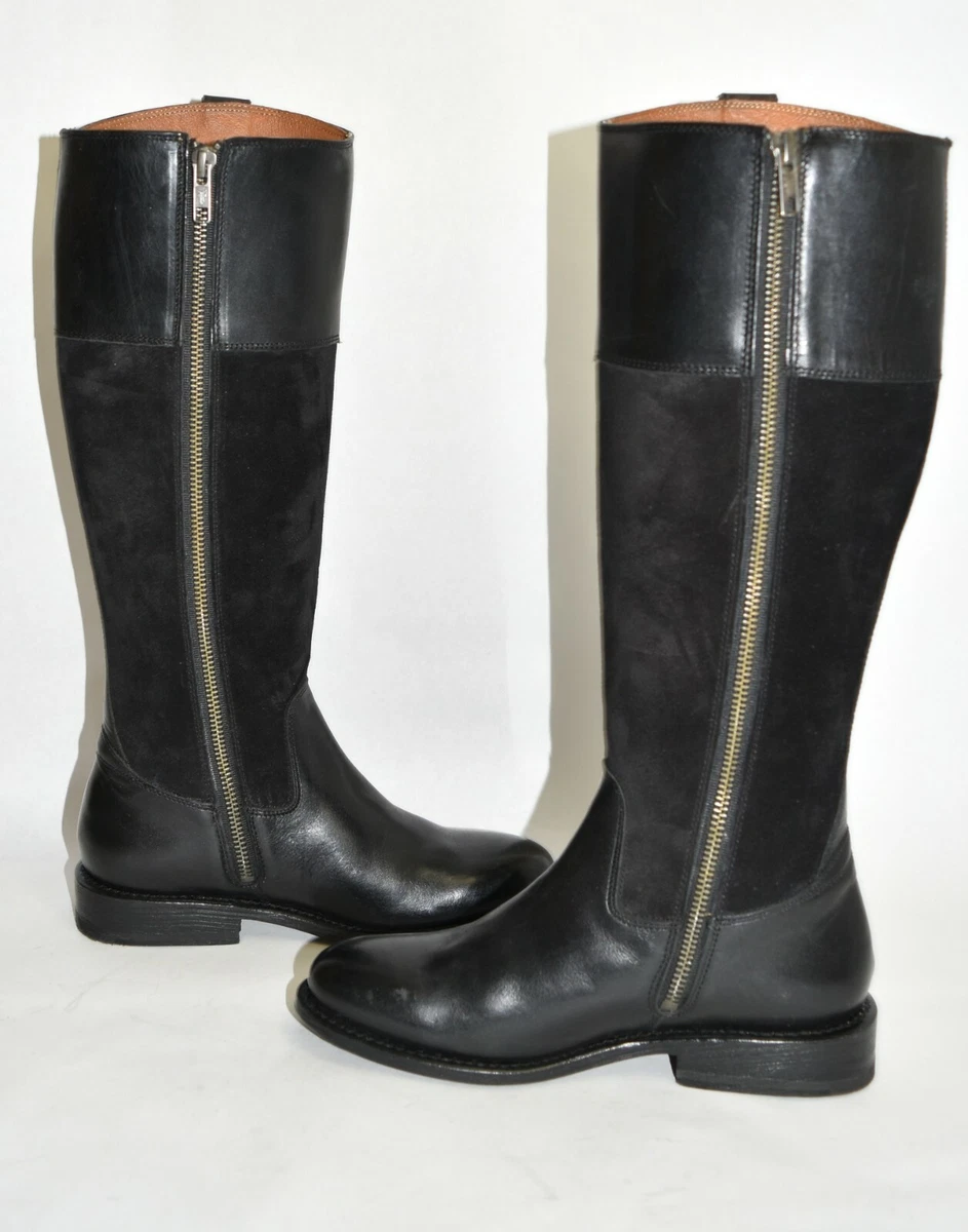400 FRYE Jayden Button Tall Boot RIDING BLACK CLASSIC SUEDE
