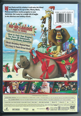 Merry Madagascar (DVD, 2009, WS/FF, Animated Short Film