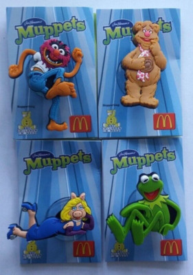 THE MUPPETS 4ER SET FENSTERSAUGER (KERMIT MISS PIGGY TIER FOZZIE) JIM HENSON