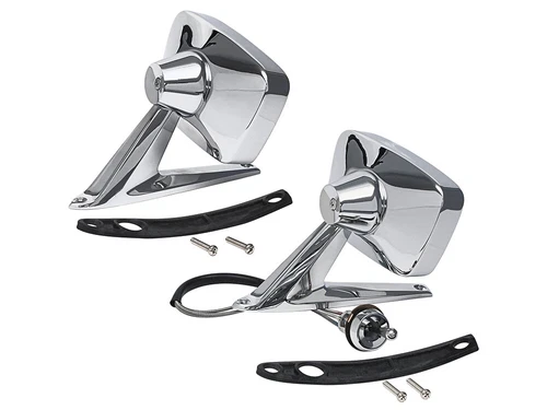 1967-68 Mustang Mirrors Outside LH RH Pair Remote Sideview Hardtop Convert. New