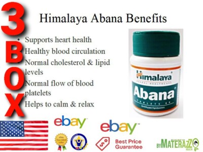 Abana 3 Bottles Himalaya 180 Tablets Care Cholesterol Triglyceride 