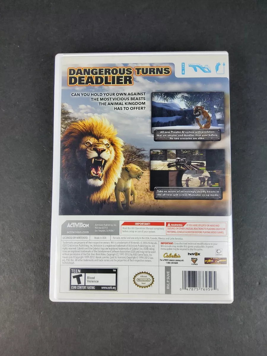Cabela s Dangerous Hunts 2013 Nintendo Wii 2012 Complete Game