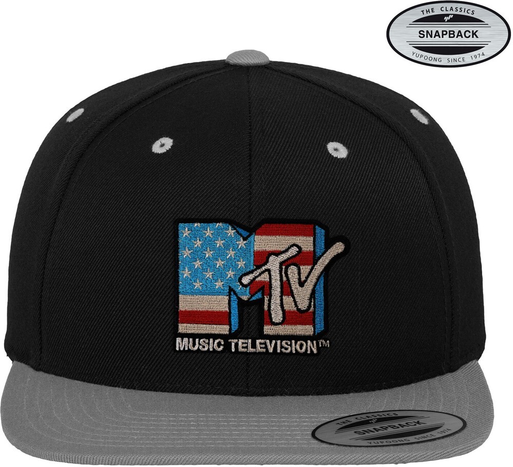 Кепка MTV American Flag Premium Snapback Черно-темно-серая 7890₽