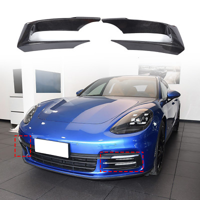 Dry Carbon Car Front Fog Light Frame Trim Cover For Porsche Panamera 2017-2020