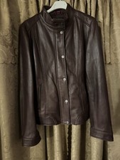 Tommy Hilfiger brown leather jacket size Medi...