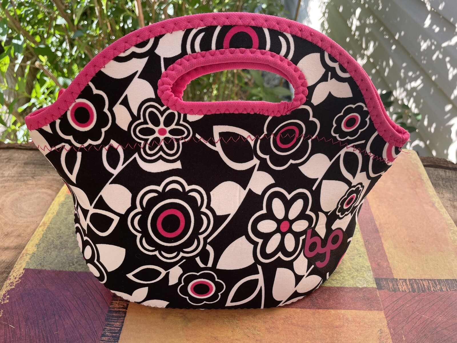 BYO Rambler Floral Lunch Bag/Tote Neoprene Zip Close Soft St