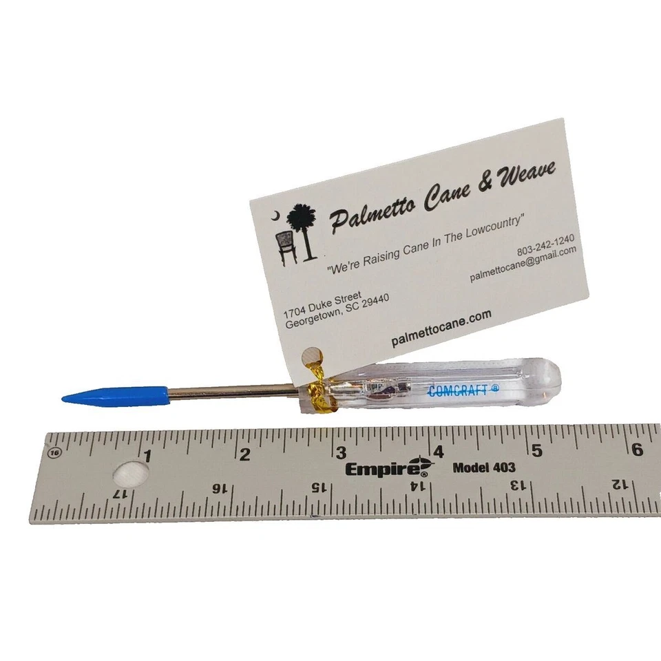 NEW 5.5" Chair Caning & Weaving Plastic Grip Metal Awl Punch Woodworking Tool - Image 2 of 3