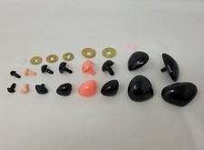 VTG Zim's D-Type Triangle Black Plastic Animal Dog Nose Craft Sizes 10mm to 48mm