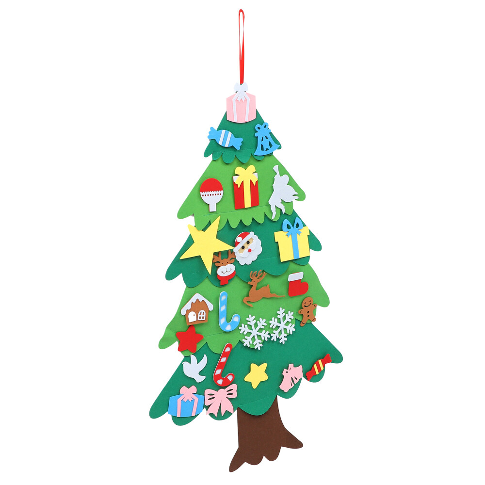 4 Pcs Decorated Christmas Tree Felt Child Hanging Decorations Nativity