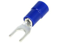 10X Bm 00220 Gabelkabelschuh M4 Ø: 4,2Mm 1,5-2,5Mm2 Klemmverbindung Blau Bm Grou