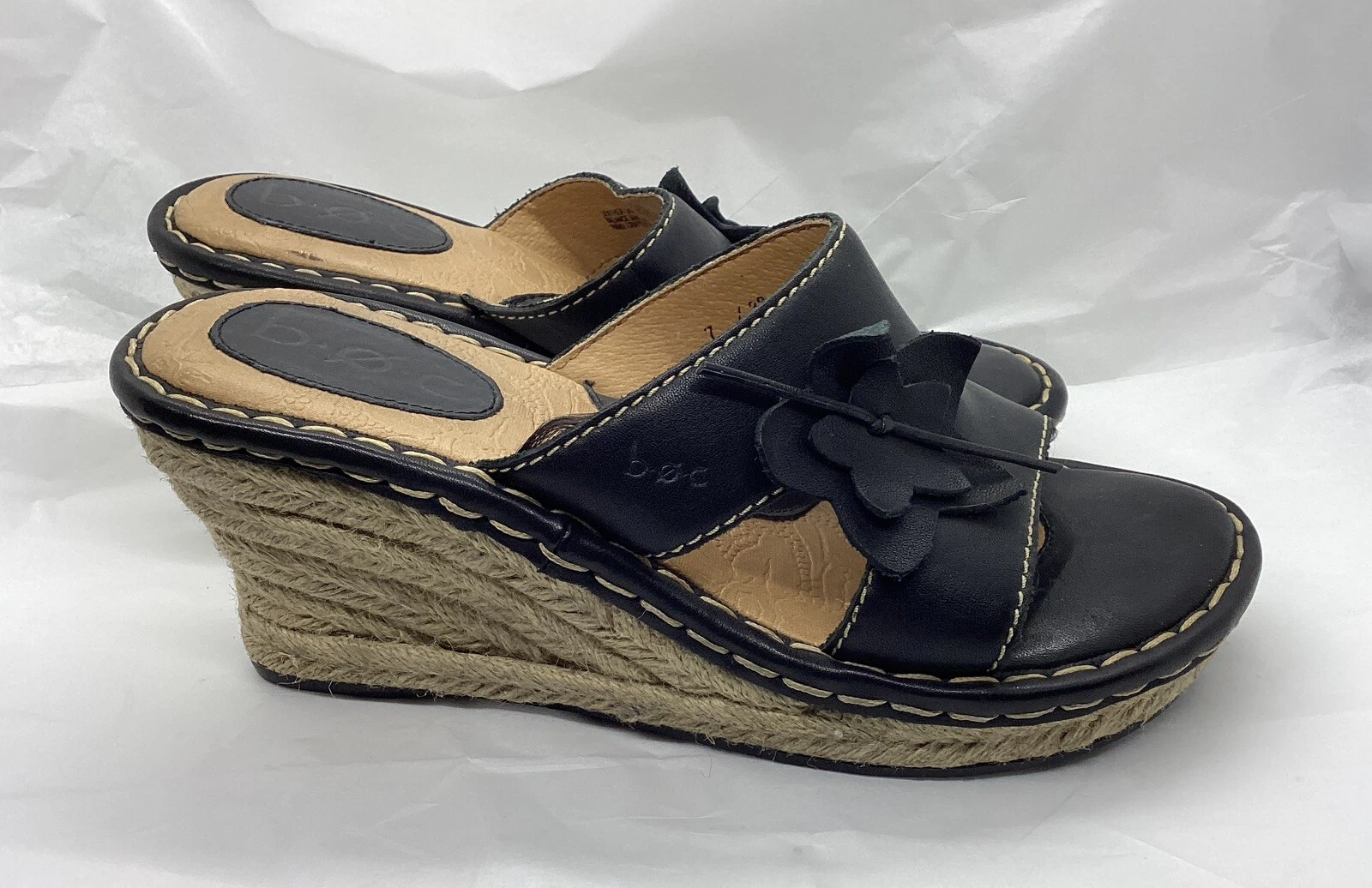 MBT BOC Sandali con zeppa in pelle nera 7M Børn Concept scarpe in pelle nera