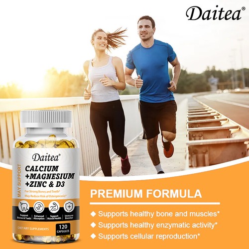 Daitea Calcium Magnesium Zink mit Vitamin D3, für starke Knochen und Zähne - Bild 5 von 12
