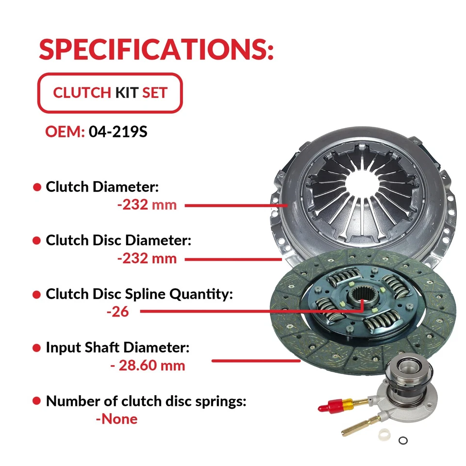 A-E Clutch With Slave Kit fits GMC Canyon Colorado I-280 I-290 04-12 2.8L 2.9L - Image 4 of 4