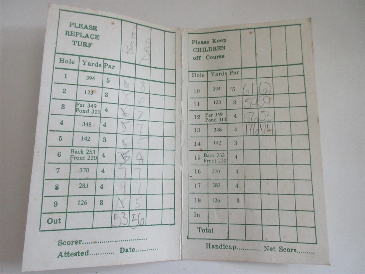 vintage Lake Lorain Golf Club Poyntelle, Pa Scorecard | eBay