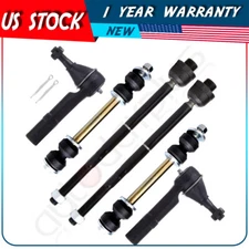 For 2007-2013 GMC Yukon 6Pcs Front Steering Sway Bar Inner Outer Tie Rod End