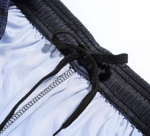 Men's Black Printed Wide Leg Summer Breathable Sports Basketball Shorts Elastic - Picture 7 of 13