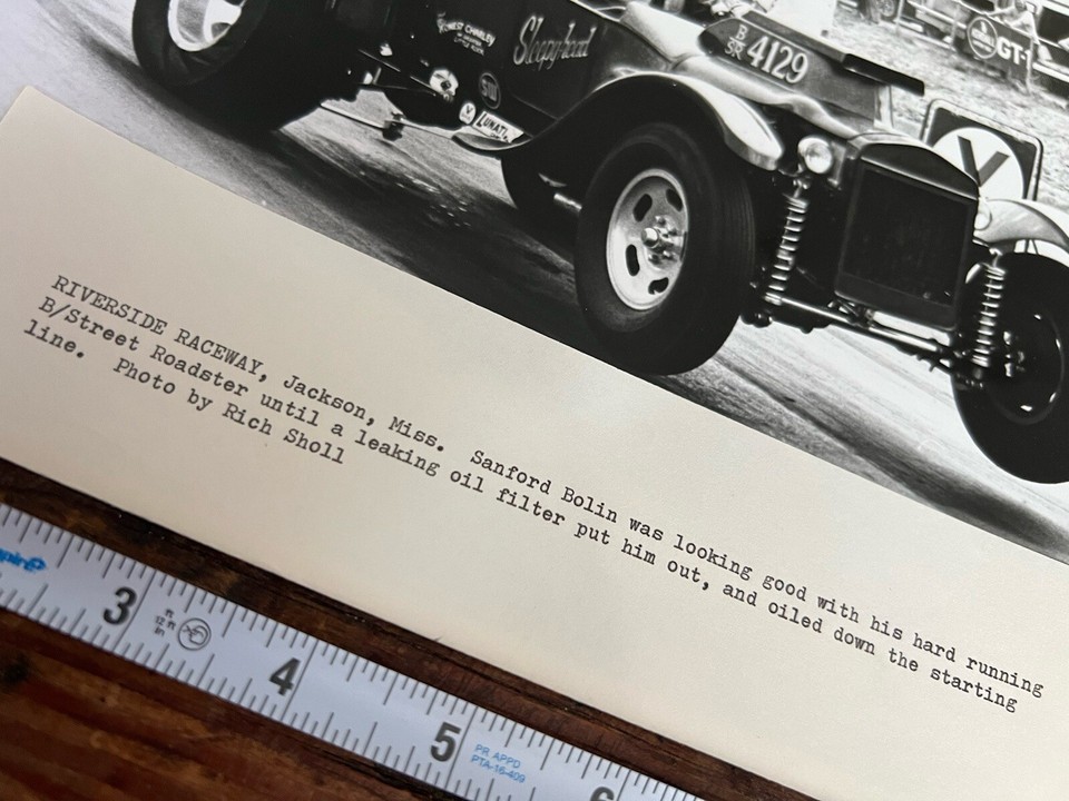 Vintage 1960’s NHRA Photograph Dragster Drag Racing Car Bolin’s Street ...