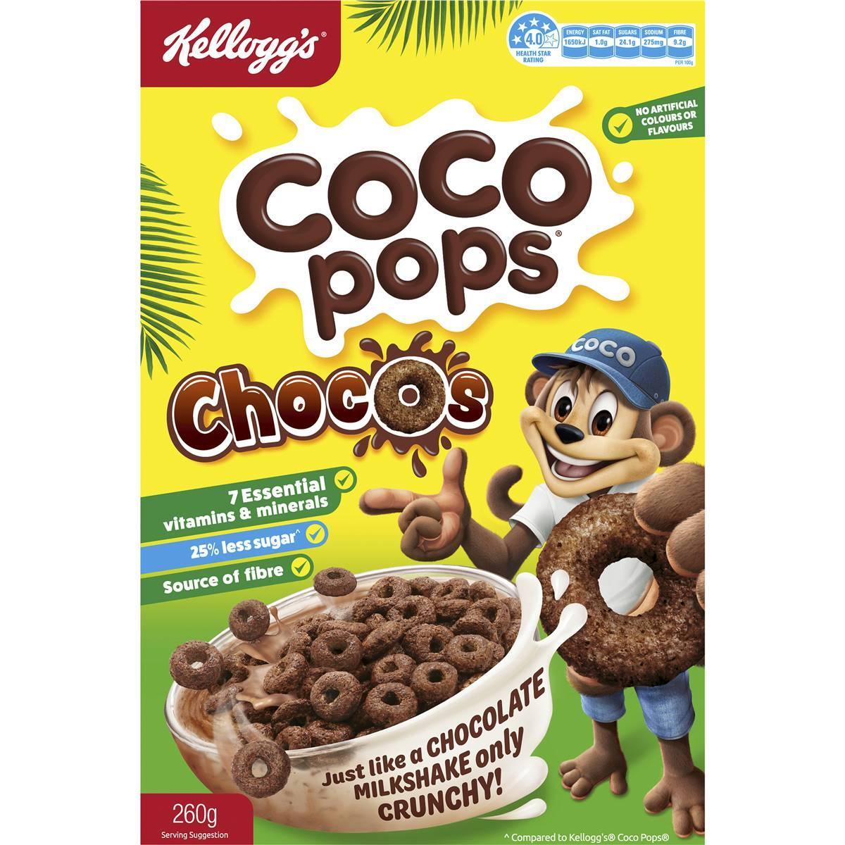 Kelloggs Coco Pops Chocos Chocolate Rings Cereal 260g | eBay