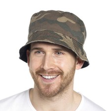 Lightweight Camo Reversible Cotton Bucket Sun Hat Men's or Ladies