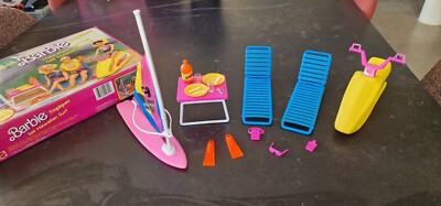 Mattel Vintage 1986 Tropical Barbie Hawaiian Surf Set AS IS