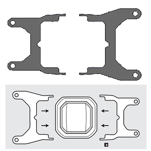 Cooler Mounting Montage Halterung für Corsair Hydro Series H60 H100i H115i H150i - Afbeelding 2 van 3