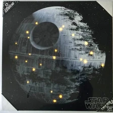 Open Road Brands: Star Wars LED light up Death Star canvas print - NEW / Sealed