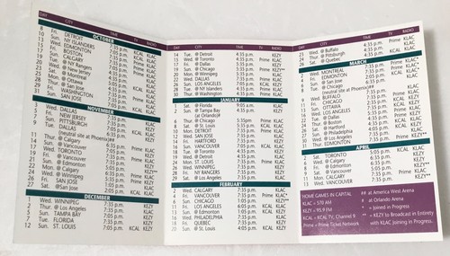 1993 MIGHTY DUCKS INAUGURAL HOCKEY OPENING NIGHT BADGES & DUCK CALLER & SCHEDULE - Picture 7 of 8