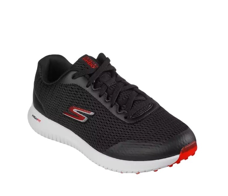 Skechers GO GOLF Men\'s Size 8 Max Fairway 3 Water Repellent BLACK/RED 214029 New Skechers GO GOLF Max Fairway 3 Arch Fit 214029 Spikeless  main image 3