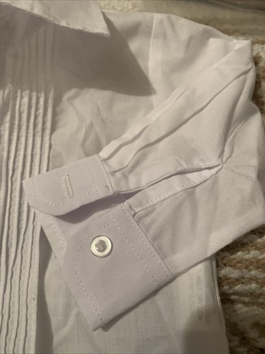 White Kids Shirt By Boys Tux  By Angels New York Size Small - Picture 4 of 7